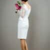 Etui-Brautkleid mit Schößchen und Spitzenärmeln - Grace – Bild 3