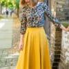 Gepunktete Bluse mit Rückenschleife - Mia