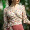 Wickelbluse mit feinem Muster - Vivian