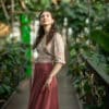 Wickelbluse mit feinem Muster - Vivian – Bild 9