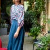 Schwingender Midirock azurblau - JOY – Bild 8