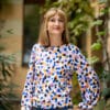Anouk LANG Lässiges Longsleeve Sweatshirt Konfettiprint – Bild 3