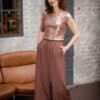 Pailettentop in Roségold - Amanda – Bild 3