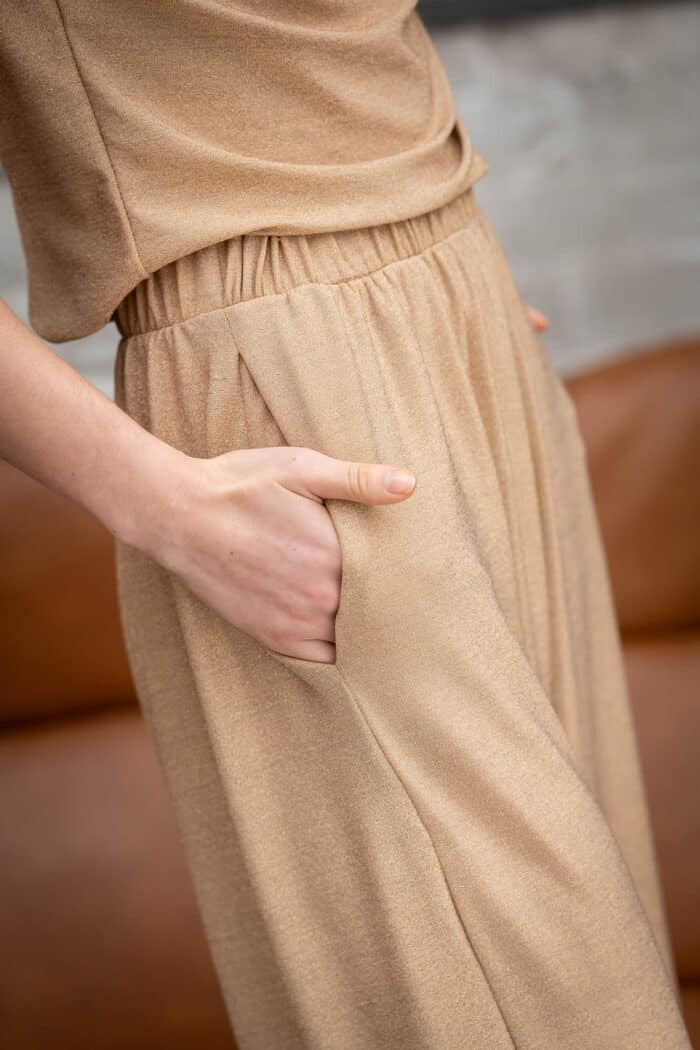 Elegante Palazzohose in Goldlurex - Milano – Bild 10