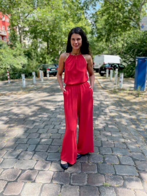 WEITE SOMMERHOSE IN ROT – MILANO