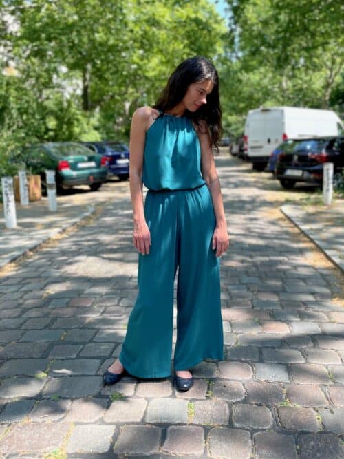 WEITE SOMMERHOSE IN Türkis – Milano
