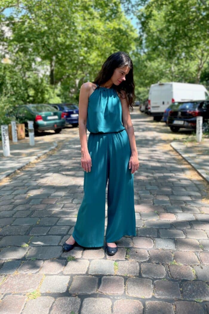 WEITE SOMMERHOSE IN Türkis – Milano