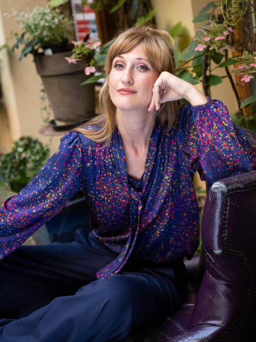 Elegante Schluppenbluse mit weiten Ärmeln - Judy