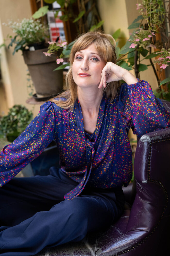 Elegante Schluppenbluse mit weiten Ärmeln - Judy