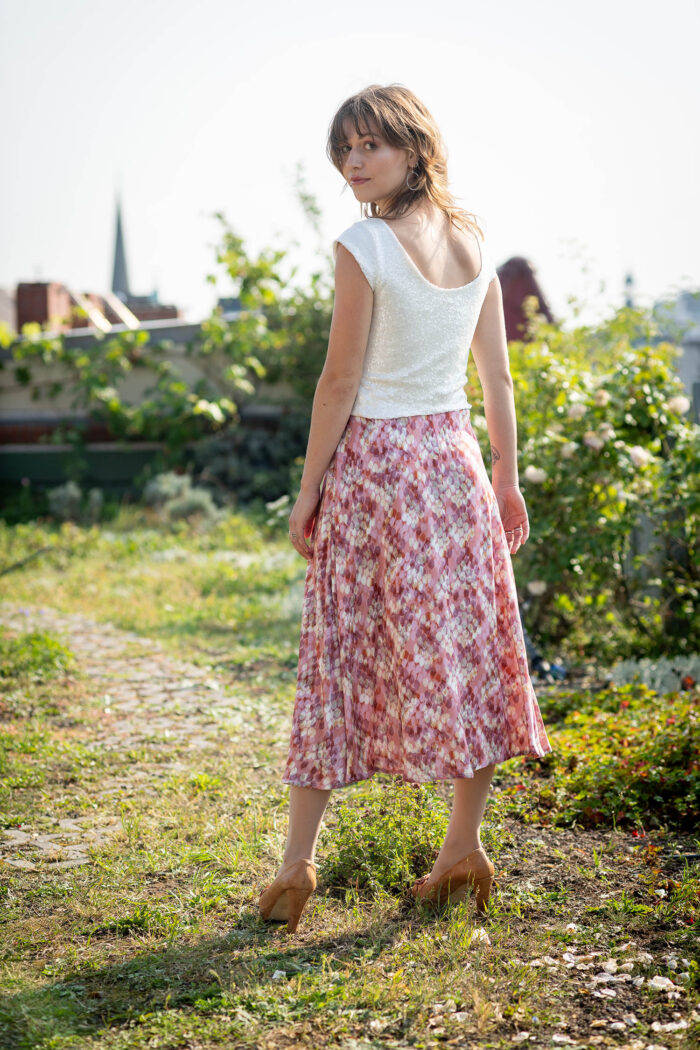 Braut Pailettentop in cremeweiss - Amanda – Bild 10