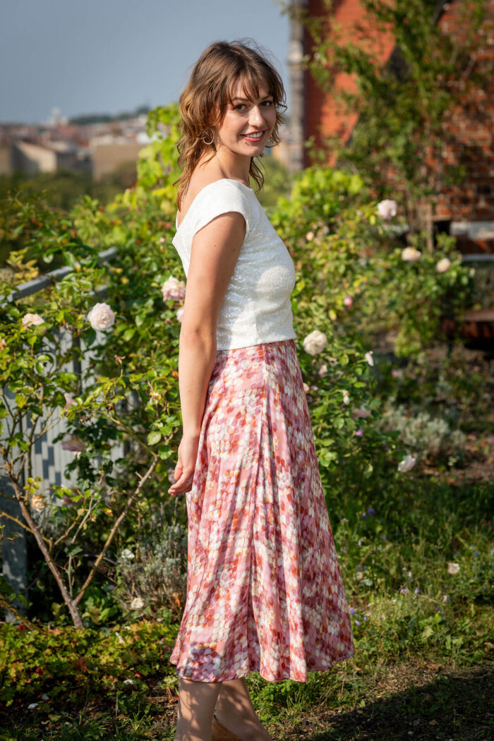 Braut Pailettentop in cremeweiss - Amanda – Bild 11