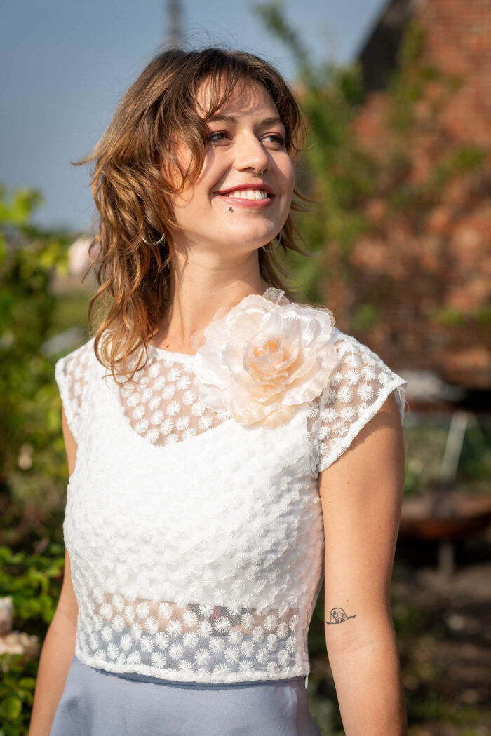 Brauttop aus zarter Spitze - Rosie