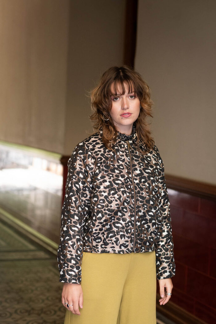 Jacquard Leoprint Jacke- VENICE – Bild 7