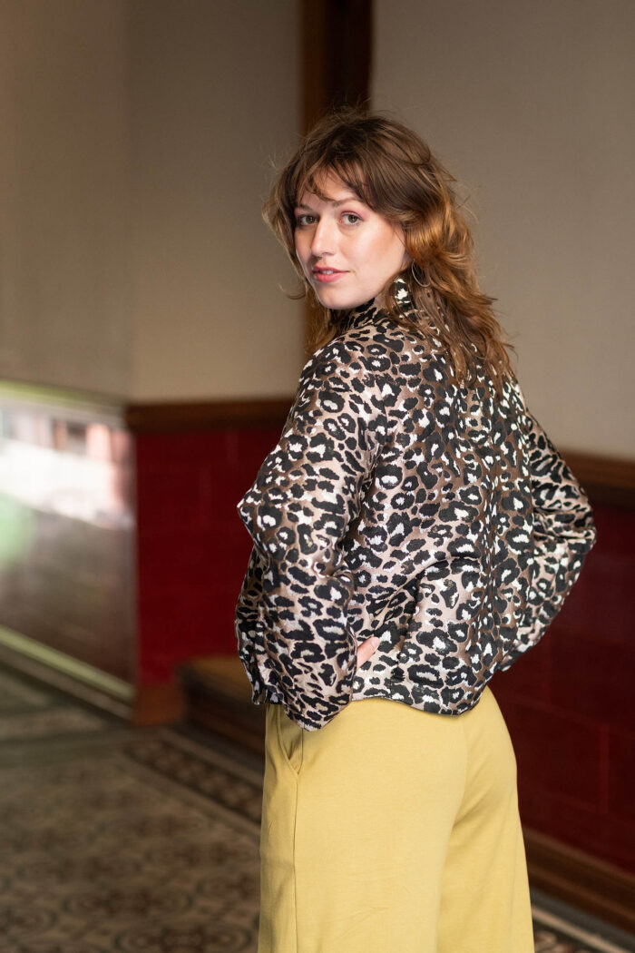 Jacquard Leoprint Jacke- VENICE – Bild 8