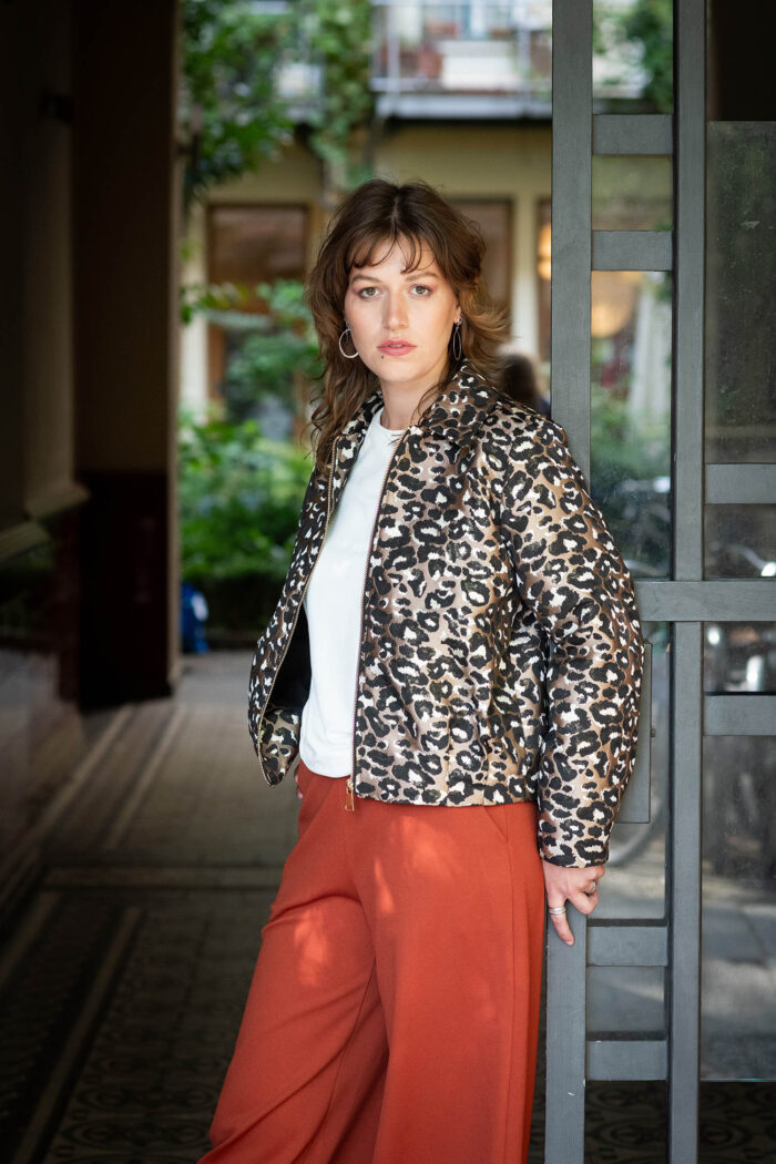Jacquard Leoprint Jacke- VENICE – Bild 6