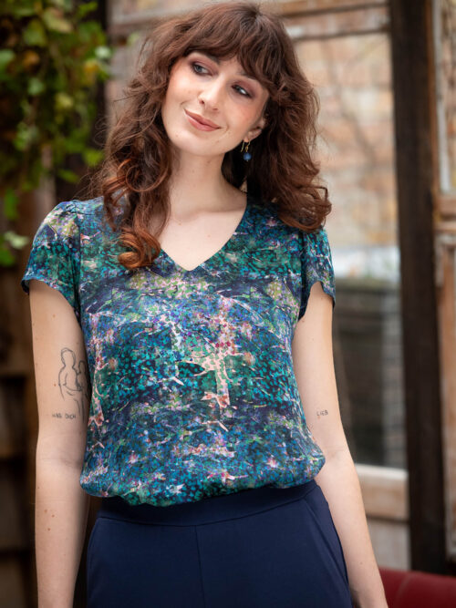 Luftige Bluse mit V-Auschnitt - Shirley