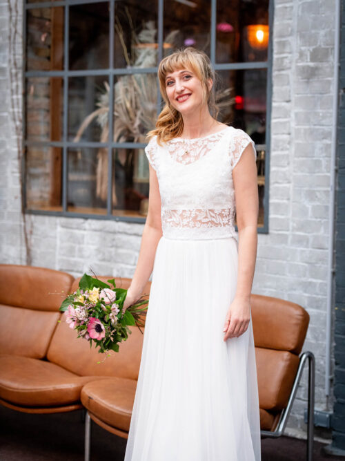 Brauttop aus floraler Spitze - Aurelia