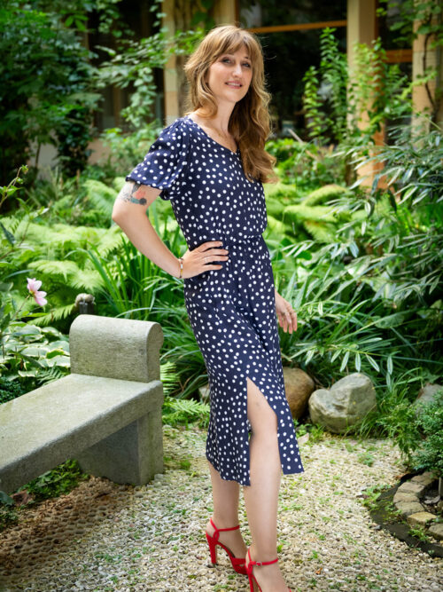Midikleid mit Schlitz - Jolie