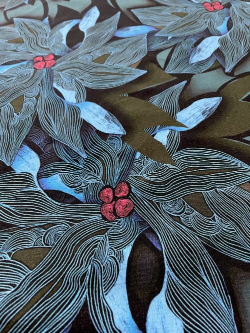 Meterware Baumwoll Jersey Extrabreit im Wild Flower Print