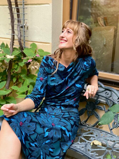 Weiches Jerseykleid im Wildflower Print - Sibel