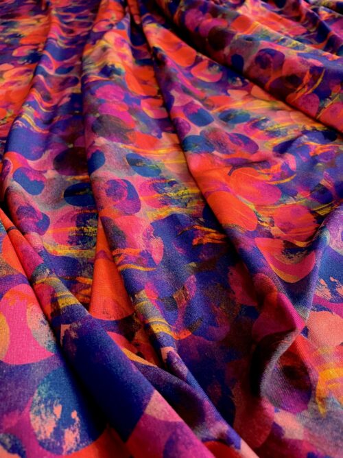Meterware Baumwoll Jersey Extrabreit im Rhythm Print