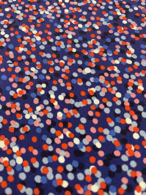 Meterware Viskosesatin  "Happy Dots"